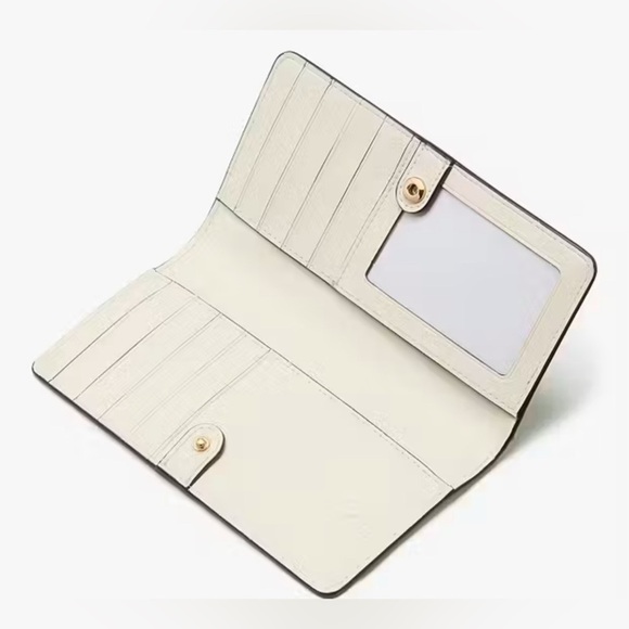 💚♠️💚KATE SPADE💚♠️💚Matcha Latte Madison Large Slim Bifold Wallet/NWT - Picture 3 of 7